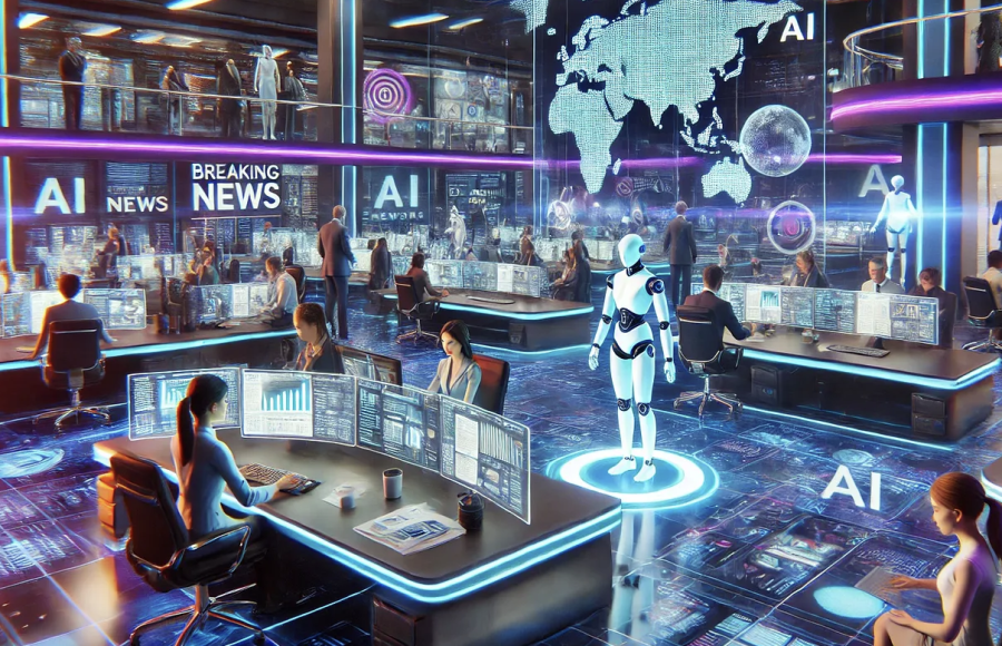 Newsroom robot icon